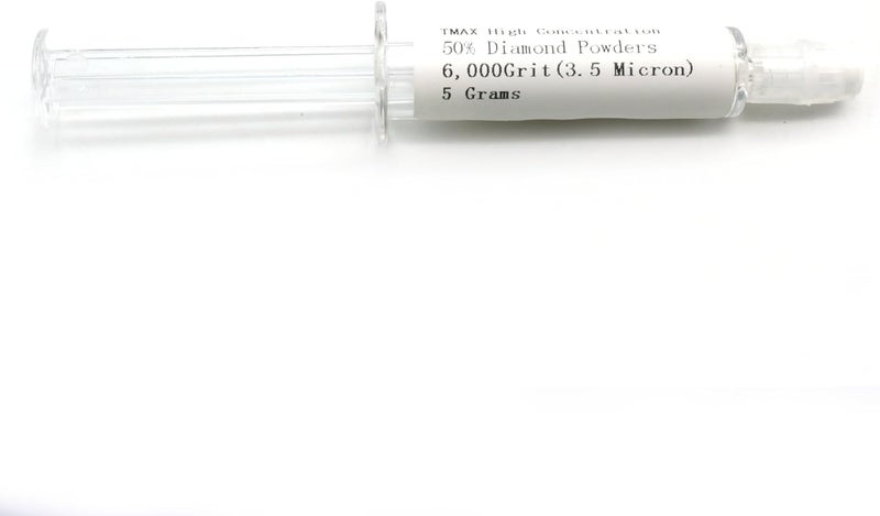 T-MAX 3.5 Micron 50% Concentration 6,000 Grit 5 Gram Diamond Lapping Paste Polishing Compound Syringe Fine Polish for Jewelry, Metal, Ring, Gemstone, Glass, Coin with High Concentration of Diamond - Image 3